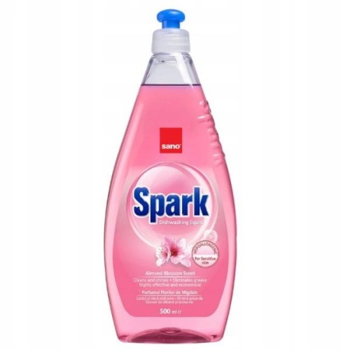 SANO_SPARK_Plyn_do_Mycia_Naczyn_500 ml_Almond_Blossom_Scent