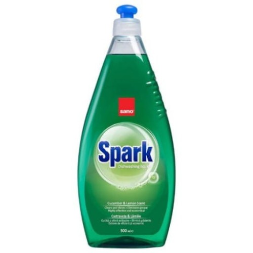 SANO_SPARK_Plyn_do_Mycia_Naczyn_500ml_Cucumber_&amp;_Lemon_Scent